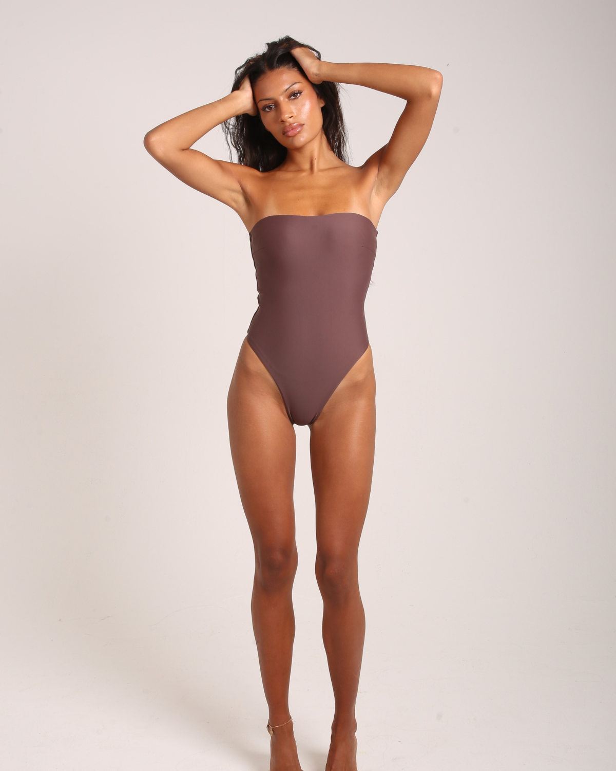 Espresso Brown Bandeau Swimsuit