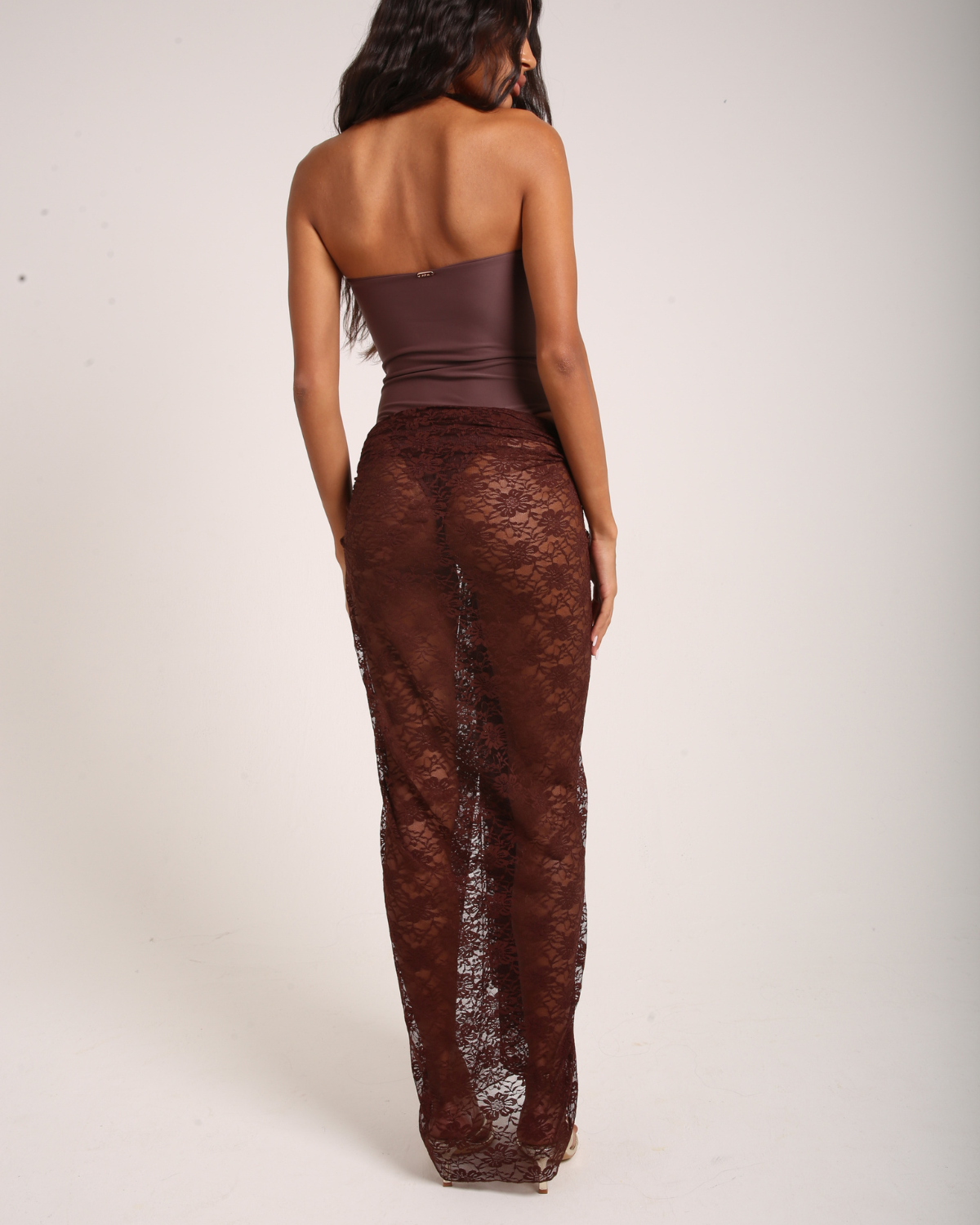 Espresso Brown Lace Sarong